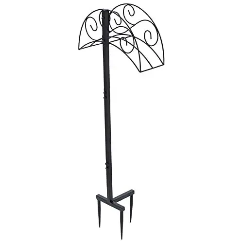 Produktbild: Wakects Gartenschlauchhalter Freistehender,Abnehmbarer Schlauchhalter Metall Strapazierfähiger Schlauchaufhänger Belastung 10kg,Aufbewahrungsständer für Garten Rasen Yard