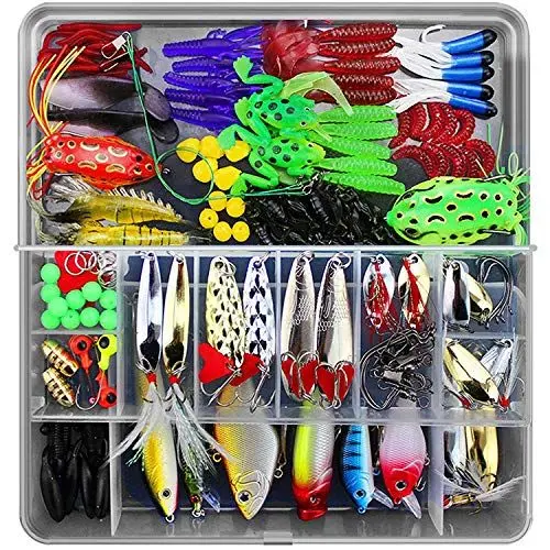Produktbild: Walant Angelköder Set, 141 Stück Spinner Blinker Set Gemischte GrößeMetalll Löffel Köder,Fischköder Köder Geeignet für Salzwasser,Süßwasser und für Forelle Barsch, Karpfen, Hecht und Zander