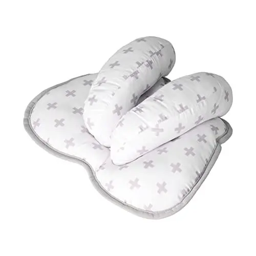 Produktbild: Walfront Babykopfkissen, Praktisches, Praktisches Babykissen mit Verstellbarem Design für Flugzeuge, Kinderwagen und Züge (weißes Pluszeichen)