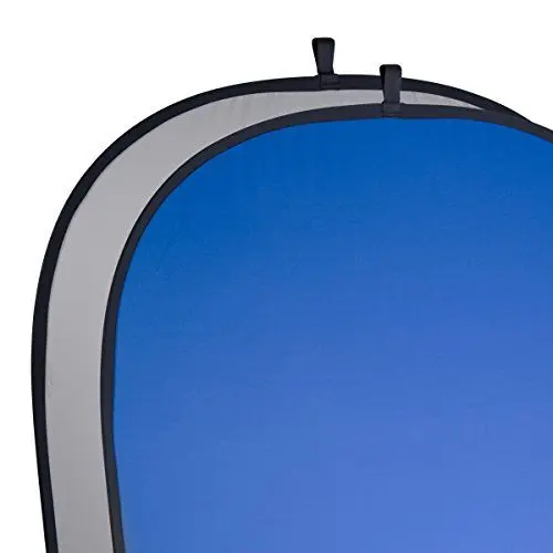 Produktbild: Walimex 2in1 Falthintergrund grau/blau (180x210 cm)