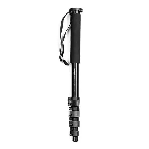Produktbild: Walimex FT-1502 Pro Einbeinstativ 177cm - Stabiles Aluminium-Einbeinstativ - 10 kg Traglast - Fliplock-Schnellverschlüsse - Ideal für DSLR, DSLM und Kompaktkameras - Mit Handschlaufe und Tasche
