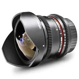 Produktbild: Walimex Pro 8mm 1:3,8 VDSLR Fish-Eye II Objektiv Foto- und Video für Canon EF-S Objektivbajonett schwarz (manueller Fokus, für APS-C Sensor gerechnet, stufenlose Blendeneinstellung)
