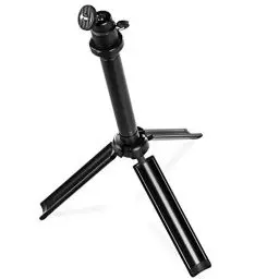 Produktbild: Walimex pro Easy 38 Tischstativ und Kamerastativ, höhenverstellbares Tripod Stativ 4-38 cm für Kameras und Smartphones, Handstativ mit Kugelkopf mit 90° Neigung, Dreibeinstativ inkl. Smartphone-Halter