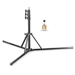 Produktbild: Walimex pro GN-806 Lampenstativ 215cm - klappbares kompaktes Lichtstativ aus Aluminium, Höhe 57-215 cm Traglast 5kg, für Fotografie Studio Mobil Video