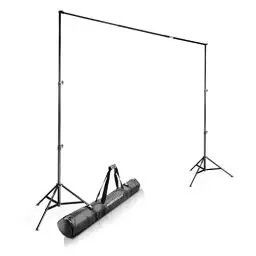 Produktbild: Walimex pro Hintergrundsystem XXL 190-465cm - extrem stabiles & großes Profi Hintergrund-Set für Studio & Mobil I für Fotografie Video & Green Screen I Papier Stoff Vinyl & Leinwände I Höhe bis 400cm