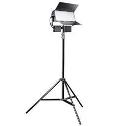 Produktbild: Walimex pro LED Sirius 160 Bi Color Set mit Stativ - 1x 65W Bi Color Flächenleuchte, Studioleuchte, 65 Watt 6000 Lumen, 5600K, dimmbar, 1x Lampenstativ FT-8051 260cm mit Tasche, für Foto + Video