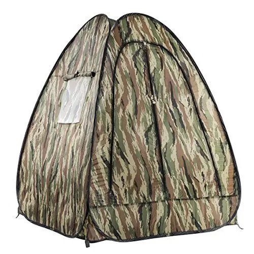 Produktbild: Walimex pro Pop-Up Camouflage Tarnzelt für Naturfotografie und Tierbeobachtung - Schnell auf- und abbaubares Tarnversteck mit Seitenfenstern inkl. Transporttasche