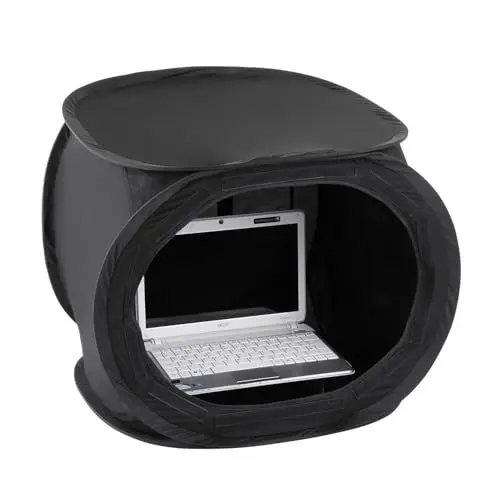 Produktbild: Walimex pro Pop-Up Laptop-Zelt 50x50x50cm - Sonnen- und Lichtschutz - Verbesserte Farb- und Bildkontrolle - Leichtgewichtig und Kompakt - Ideal für Outdoor-Shootings