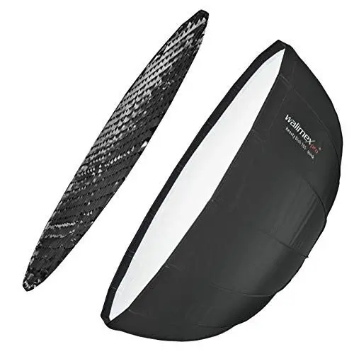 Produktbild: Walimex pro Studio Line Beauty Dish Softbox QA105 – Beauty Dish Lichtformer, 105cm Ø, 46cm tief, faltbar, mit Grid, Innen- und Außendiffusor, für Speedlite Aufsteckblitz Studioblitz, 22456
