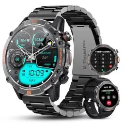 Produktbild: WalkerFit Smartwatch Herren mit Metallband, 1.43