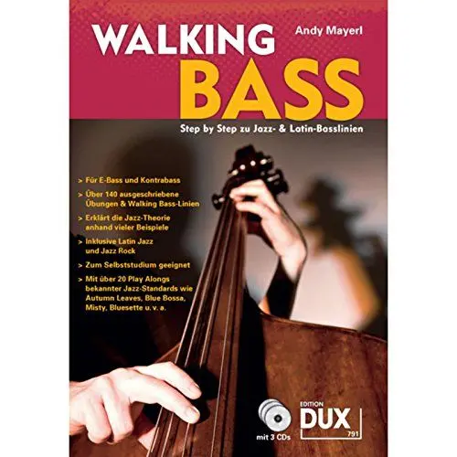 Produktbild: Walking Bass: Step by Step zu Jazz- & Latin-Basslinien