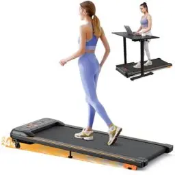 Produktbild: Walking Pad, Laufband für Zuhause, 2.5 PS Leiser Motor, Schlanker Laufband Schreibtisch mit Neigung, 1-6 km/h, LCD-Anzeige, Bluetooth Speaker, Fernbedienung und App Steuerung, für Zuhause & Büro