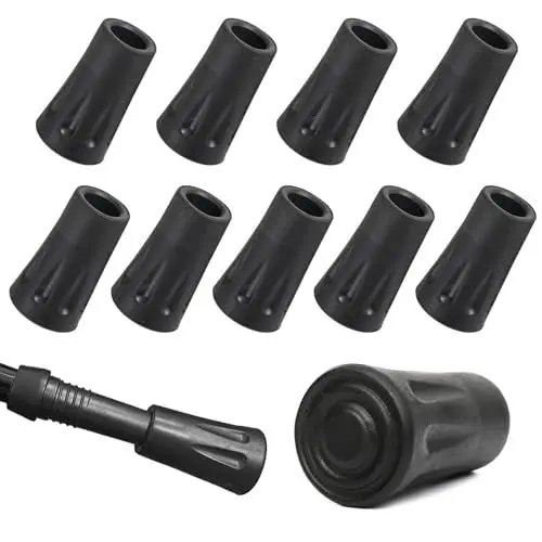 Produktbild: Walking Stöcke Gummipuffer für Wanderstöcke 10 Stück Gehstock Gummipuffer Gummistopper Stopper Gummispitzen für Walkingstöcke
