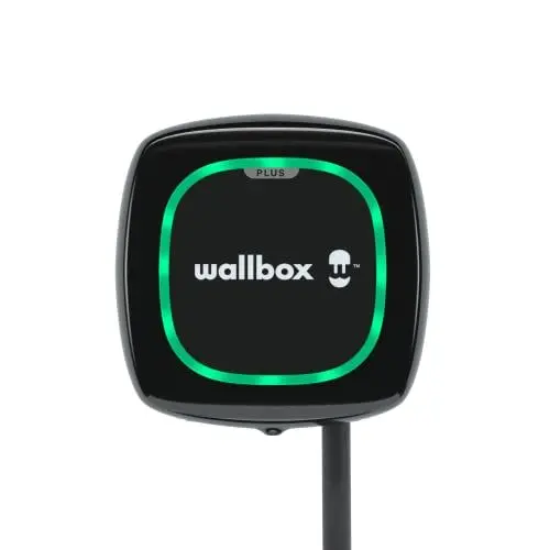Produktbild: Wallbox Pulsar Plus Ladegerät für Elektrofahrzeuge - Einstellbare Leistung bis zu 7,4 kW, Ladekabel Typ 2,7m, WLAN und Bluetooth, OCPP