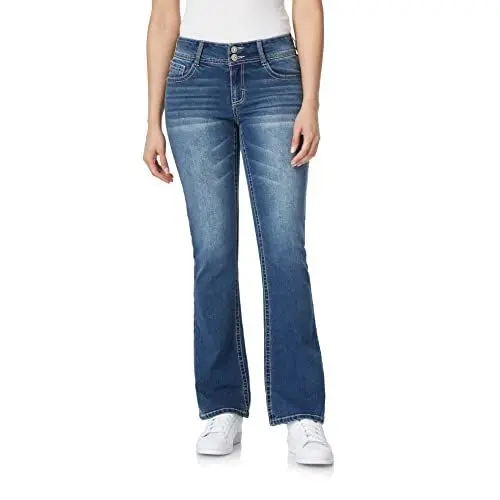 Produktbild: WallFlower Damen Luscious Curvy Bootcut Mid Rise Bling Insta Stretch Juniors (Standard und Plus) Jeans, Birke, 50 Mehr