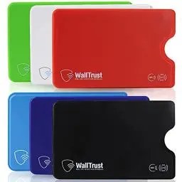 Produktbild: WallTrust RFID NFC Blocker Hartplastik Schutzhülle - 7 Stück - Kartenschutzhülle für Kreditkarten Ausweis - Mix - Sicherheit gegen Datenklau Kartenhülle und EC Karten Bankkarten