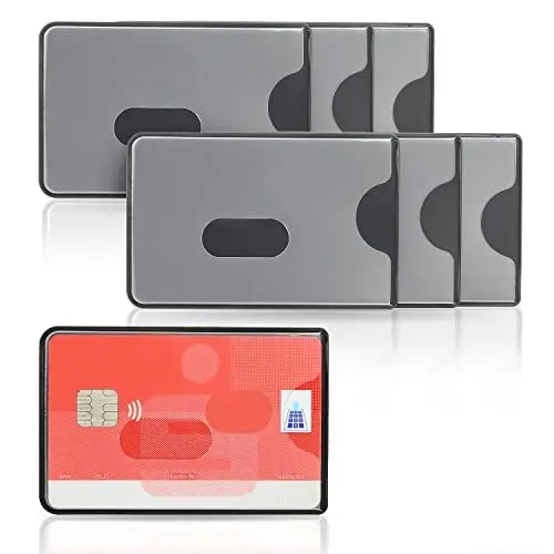 Produktbild: WallTrust RFID NFC Blocker Hartplastik Schutzhülle - 7 Stück - Kartenschutzhülle für Kreditkarten Ausweis transparent - Sicherheit gegen Datenklau Kartenhülle und EC Karten Bankkarten