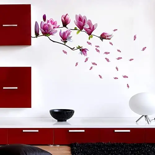 Produktbild: Walplus Riesige Magnolien-Blumen-Wand-Aufkleber-Abziehbild-Kunst Deluxe