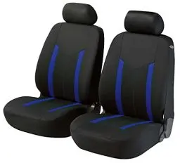 Produktbild: WALSER Auto-Sitzbezug 2 Vordersitzbezüge Hastings mit Reißverschluss, ZIPP-IT Premium Auto-Schonbezüge für Normalsitze, 2 Vordersitzbezüge-Auto, Schwarz/Blau