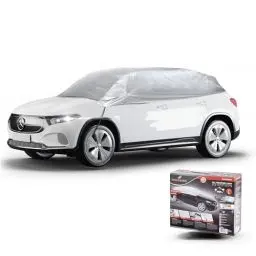 Produktbild: WALSER Autoabdeckung All Weather Light Halbgarage Größe L hellgrau, wasserdichte Halbgarage, Staubdicht mit UV Schutz, verstärkte Gurtbefestigung