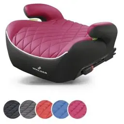 Produktbild: WALSER Premium Kinder Sitzerhöhung Auto ISOFIX, Qualitätssieger Sehr Gut* Kindersitz Auto 125-150 cm, Kindersitzerhöhung Auto Andy neueste Norm 2024 ECE R 129, Sitzerhöhung Auto Kinder schwarz/pink