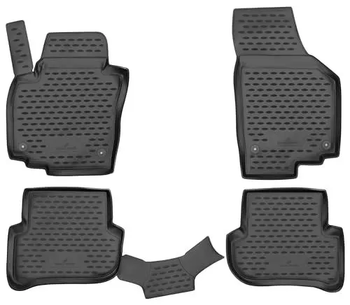Produktbild: Walser XTR Gummi Fussmatten Auto für Skoda Yeti 2009-2017, 100% passgenaue Auto Fußmatten, robuste Universal Fußmatte Auto, Gummimatten Auto, Auto Fussmatten Gummi, Auto Gummimatten