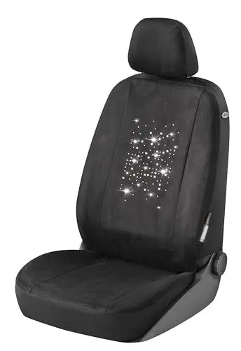 Produktbild: Walser 11067 Autositzbezug Angelina verziert mit Kristallen von Swarovski, Schonbezug für Vordersitz, Sitzschoner