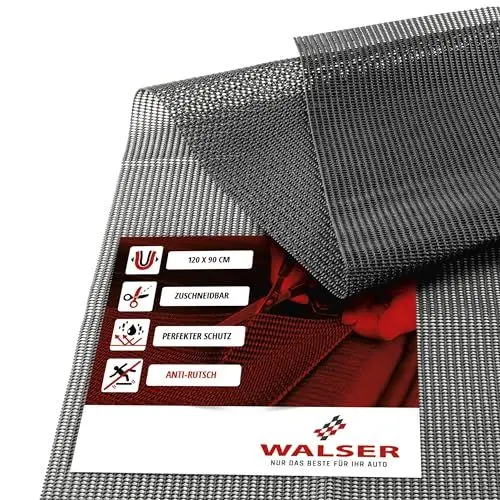 Produktbild: WALSER Antirutsch-Matte Auto, universal verwendbare Anti-Rutschmatte, zuschneidbare Automatte, Schutzmatte Kofferraum Auto 120x90cm