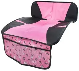 Produktbild: Walser Kindersitzunterlage, Auto-Sitzschoner Kindersitz, Sitzauflage PKW rutschfest, Ballet Doll Kindersitz-Unterlage ISOFIX-kompatibel grau/rosa
