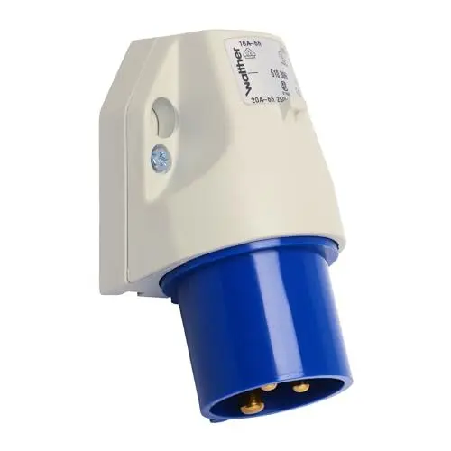 Produktbild: Walther Werke Wandgerätestecker 16A 610306 3P 230V 6h IP44 CEE-Gerätestecker 4015609023066