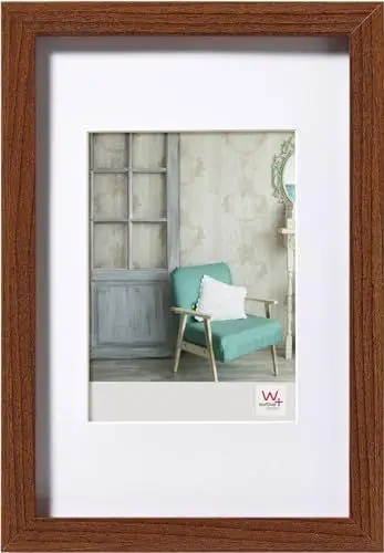 Produktbild: walther design Bilderrahmen nussbaum 30 x 45 cm Echtglas Stockholm EA045N
