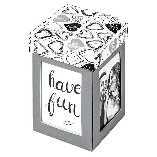 Produktbild: walther design Aufbewahrungsboxen grau 7,6 x 11 cm Fotogeschenkbox Surprise, Explosionsbox FB-280-D