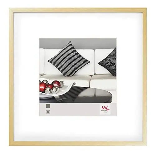 Produktbild: walther design Bilderrahmen gold 20 x 20 cm Aluminium mit Passepartout, Chair Alurahmen AJ220G
