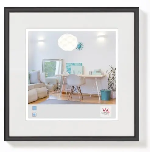 Produktbild: walther design Bilderrahmen schwarz 15 x 15 cm New Lifestyle Kunststoffrahmen KV150B