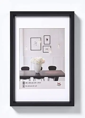 Produktbild: walther design, ES520B Steel Style, Kunststoff-Bilderrahmen, 15x20 cm, schwarz