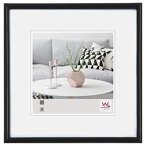Produktbild: walther design Bilderrahmen schwarz 40 x 40 cm Galeria Kunststoffrahmen KB440H