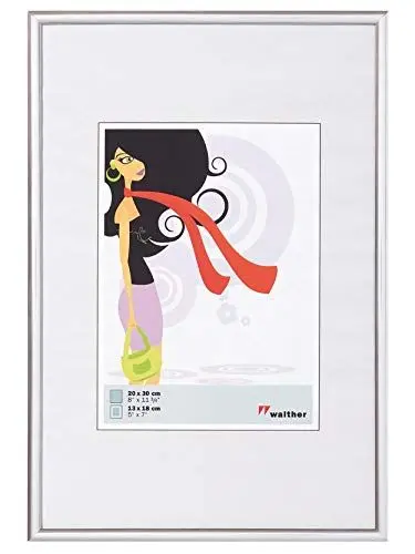 Produktbild: walther design Bilderrahmen silber 10 x 10 cm New Lifestyle Kunststoffrahmen KV010S