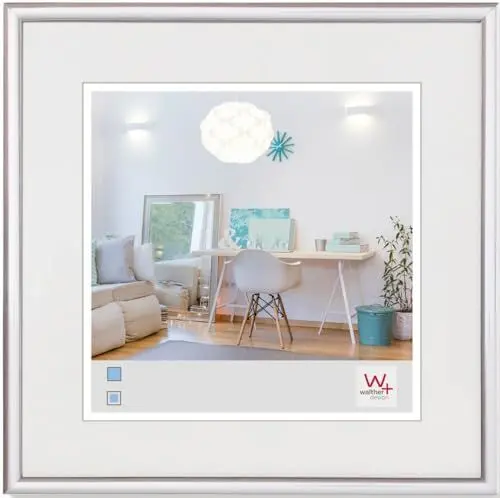 Produktbild: walther design Bilderrahmen silber 20 x 20 cm New Lifestyle Kunststoffrahmen KV220S