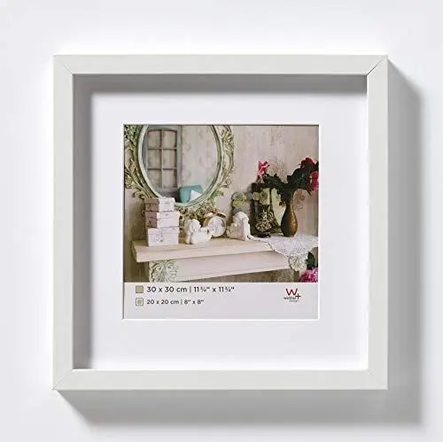 Produktbild: walther design Bilderrahmen weiss 40 x 40 cm mit Passepartout, Stockholm EA444W