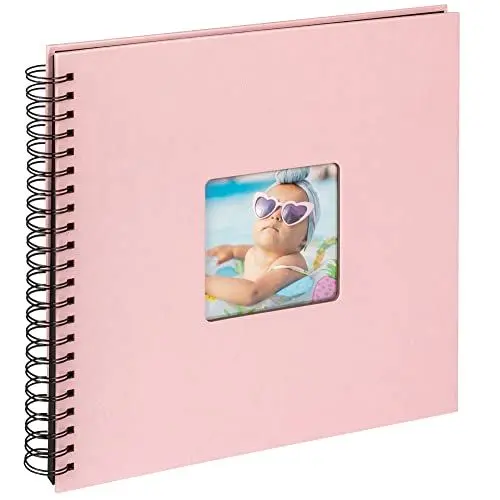 Produktbild: walther design Fotoalbum rosa 30 x 30 cm Spiralalbum mit Cover-Ausstanzung, Fun SA-110-BR