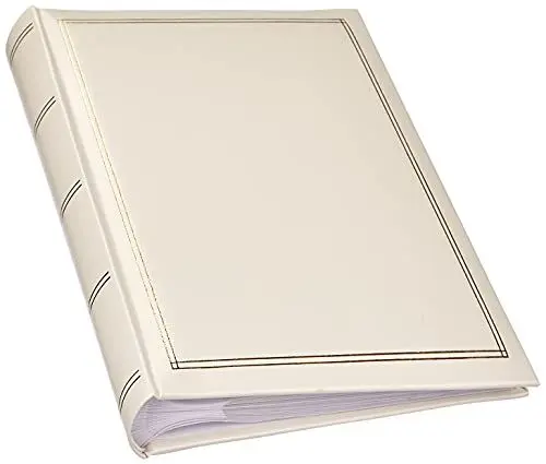 Produktbild: walther design Fotoalbum weiss 200 Fotos 13 x 18 cm Memo-Einsteckalbum Kunstleder mit Prägung, Monza ME-139-W