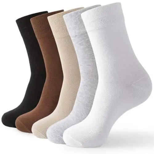 Produktbild: Wamicu 5 Paar Socken Herren Damen, Dünne Baumwolle Damensocken, Bequem und Atmungsaktiv mit Komfortbund Business Sportsocken, Größe 35-41