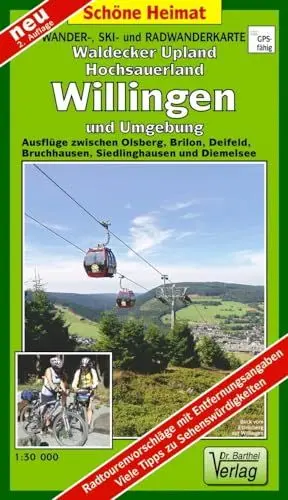 Produktbild: Wander-, Ski- und Radwanderkarte Waldecker Upland, Hochsauerland, Willingen und Umgebung: Ausflüge zwischen Olsberg, Brilon, Dreifeld, Bruchhausen, ... Siedlinghausen und Diemelsee (Schöne Heimat)