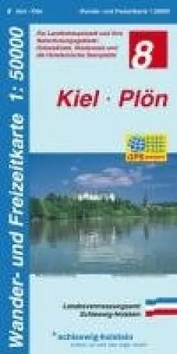 Produktbild: Wander- und Freizeitkarte Kiel, Plön: Die Landeshauptstadt und ihre Naherholungsgebiete Ostseeküste, Westensee und die Holsteinische Seenplatte. GPS-geeignet