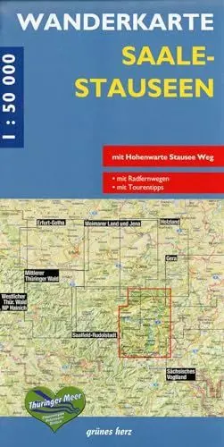 Produktbild: Wanderkarte Saalestauseen: Mit Orlasenke, Plothener Teiche, Südlicher Rennsteig. Mit Hohenwarte-Stausee-Weg. Offizielle Wanderkarte des Saale-Orla-Kreises. Maßstab 1:50.000. (Wanderkarten 1:50.000)