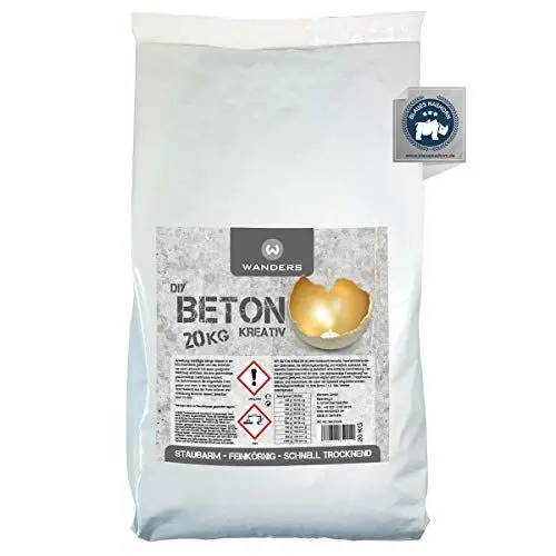 Produktbild: Wanders24 Bastelbeton zum Gießen - 18 kg - Beton für Kreative - Bastel Beton - Beton Deko - Beton wetterfest - Made in Germany