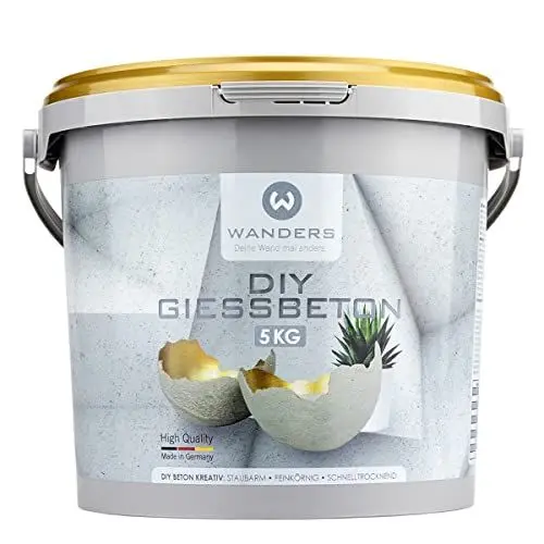 Produktbild: Wanders24 Bastelbeton zum Gießen - 5 kg - Beton für Kreative - Bastel Beton - Beton Deko - Beton wetterfest - Made in Germany