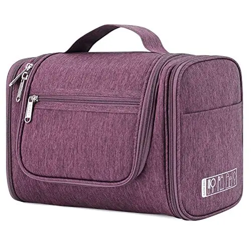 Produktbild: WANDF Groß Waschtasche, Kulturtasche zum Aufhängen für Damen, Kulturbeutel Herren Gross, Waschbeutel für Camping Reisen für Kinder Frauen Mann (Lila)