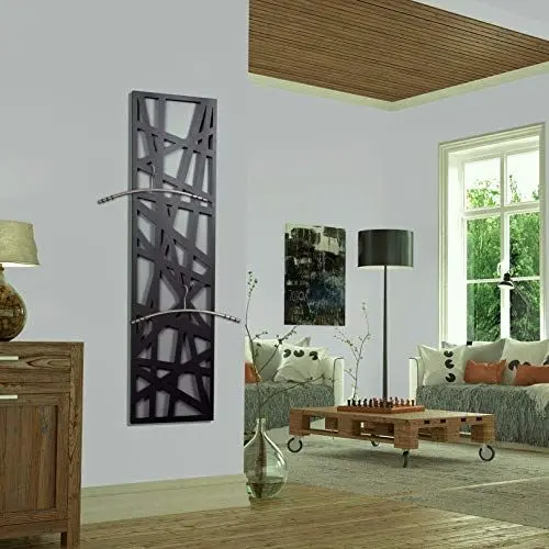 Produktbild: Wandgarderobe/Garderobe, Design Stripes, 140x40x2 cm, moonstone (Marke: Szagato, Made in Germany) (Kleiderständer Garderobenständer Wandpaneel Wanddeko Kleiderhaken Flurgarderobe)
