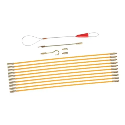 Produktbild: Wandkabelzuführung glasfaserkabel Kabelmanagement elektrischer Kabelabzieher Kabelstangen Elektriker Drahtziehdraht Kabelbinder Drahtziehwerkzeuge Drahtziehzubehör Kupfer Yellow Housoutil